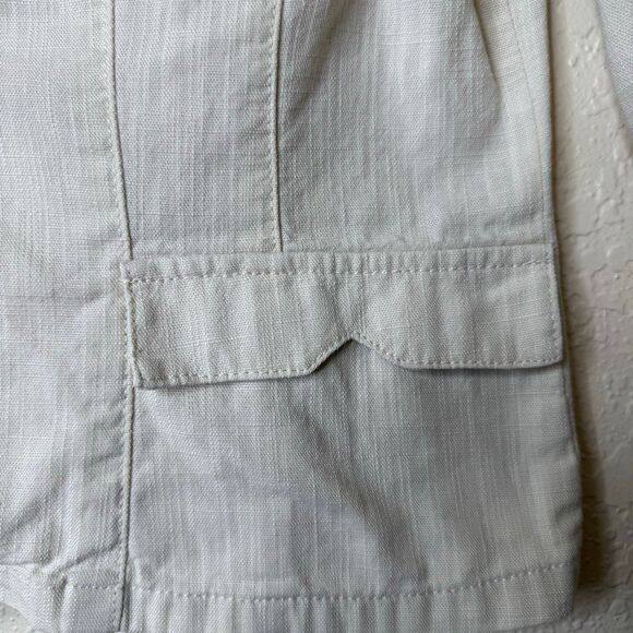 Vintage J. Jill Ivory Three Quarter Sleeve Two Button Jacket Sz MP, Cottagecore - Picture 6 of 14